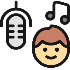 Microphone Sing Man Icon from Ultimate Colors Set