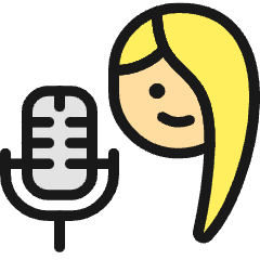 Microphone Sing Woman Icon from Ultimate Colors Set