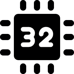 Computer Chip 32 Icon from Ultimate Bold Set