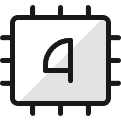 Computer Chip 4 Icon from Ultimate Colors Set