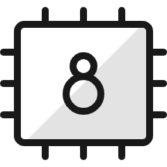 Computer Chip 8 Icon from Ultimate Colors Set