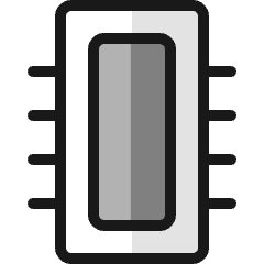 Computer Chip Core 1 Icon from Ultimate Colors Set