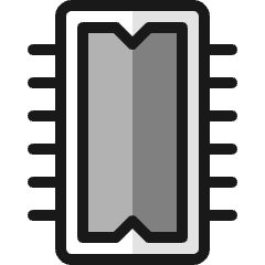 Computer Chip Core Icon from Ultimate Colors Set