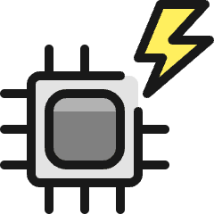 Computer Chip Flash Icon from Ultimate Colors Set