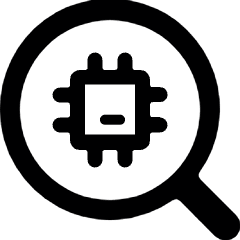 Computer Chip Search Icon from Ultimate Bold Set