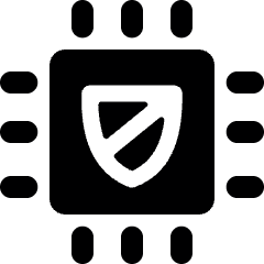 Computer Chip Shield Icon from Ultimate Bold Set