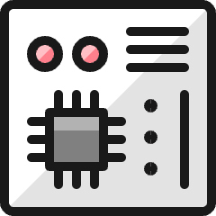 Microchip Board Icon from Ultimate Colors Set