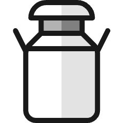 Milk Can Icon from Ultimate Colors Set