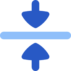 Triangle Arrow Align Center Icon from Flex Flat Set