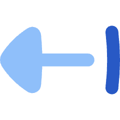 Triangle Arrow Left Return Icon from Flex Flat Set