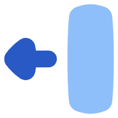 Triangle Arrow Move Left 2 Icon from Flex Flat Set