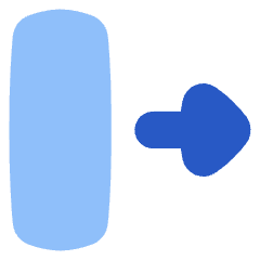 Triangle Arrow Move Right 2 Icon from Flex Flat Set