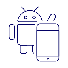 Android Phone Illustration from UX Line Set