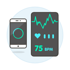 Helth Activity Tracker App Illustration from UX Colors Set