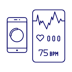 Helth Activity Tracker App Illustration from UX Line Set