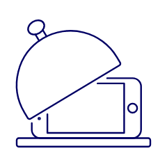 Tray Phone Illustration from UX Line Set
