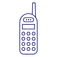 Old Mobile Phone Illustration from UX Line Set