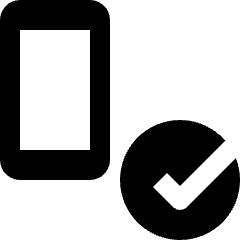Smartphone Action Check Icon from Nova Solid Set