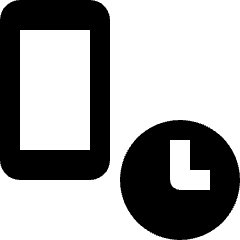 Smartphone Action Clock Schedule Icon from Nova Solid Set