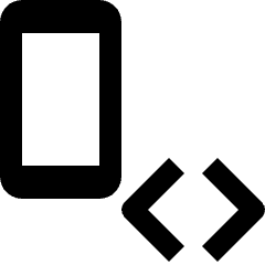 Smartphone Action Code Bracket Icon from Nova Solid Set