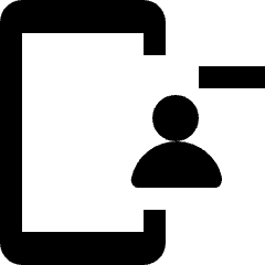 Smartphone Action Contract Delete Icon from Nova Solid Set