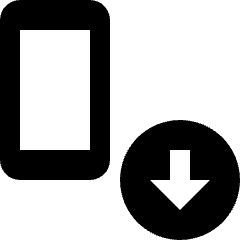 Smartphone Action Download Icon from Nova Solid Set