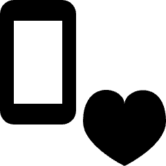 Smartphone Action Favorite Heart Icon from Nova Solid Set