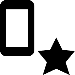 Smartphone Action Favorite Star Icon from Nova Solid Set