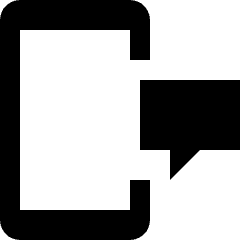 Smartphone Action Message Icon from Nova Solid Set