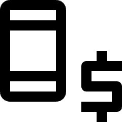 Smartphone Action Money Fund Icon from Nova Line Set