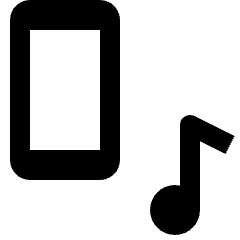 Smartphone Action Music Icon from Nova Solid Set