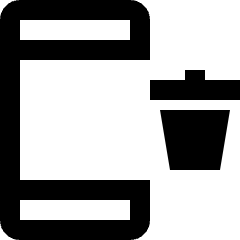 Smartphone Action Trash Can Icon from Nova Line Set