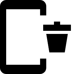 Smartphone Action Trash Can Icon from Nova Solid Set