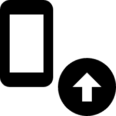 Smartphone Action Upload Icon from Nova Solid Set