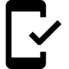 Smartphone Check Icon from Nova Solid Set