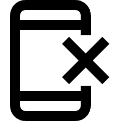 Smartphone Cross Remove Icon from Nova Line Set