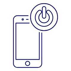 Phone Power Button Illustration from UX Line Set