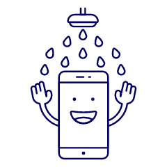 Waterproof Phone Illustration from UX Line Set