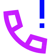 Call Alert Icon from Sharp Neon Set