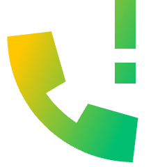 Call Alert Icon from Sharp Gradient Set