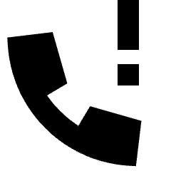 Call Alert Icon from Sharp Solid Set