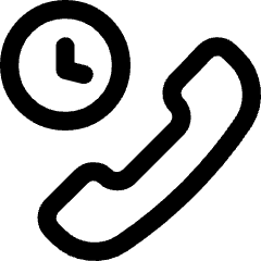 Call Time Duration Icon from Core Line Set