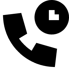 Call Time Duration Icon from Sharp Solid Set