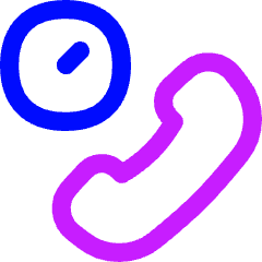 Call Time Duration Icon from Flex Neon Set