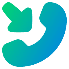 Incoming Call Icon from Plump Gradient Set