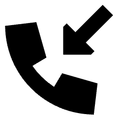 Incoming Call Icon from Sharp Solid Set