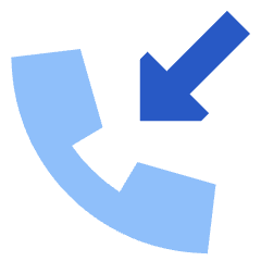 Incoming Call Icon from Sharp Flat Set