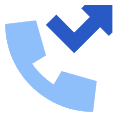 Missed Call Icon from Sharp Flat Set