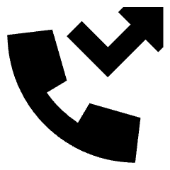 Missed Call Icon from Sharp Solid Set