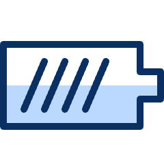 Mobile Phone Battery Full Icon from Cyber Duotone Set